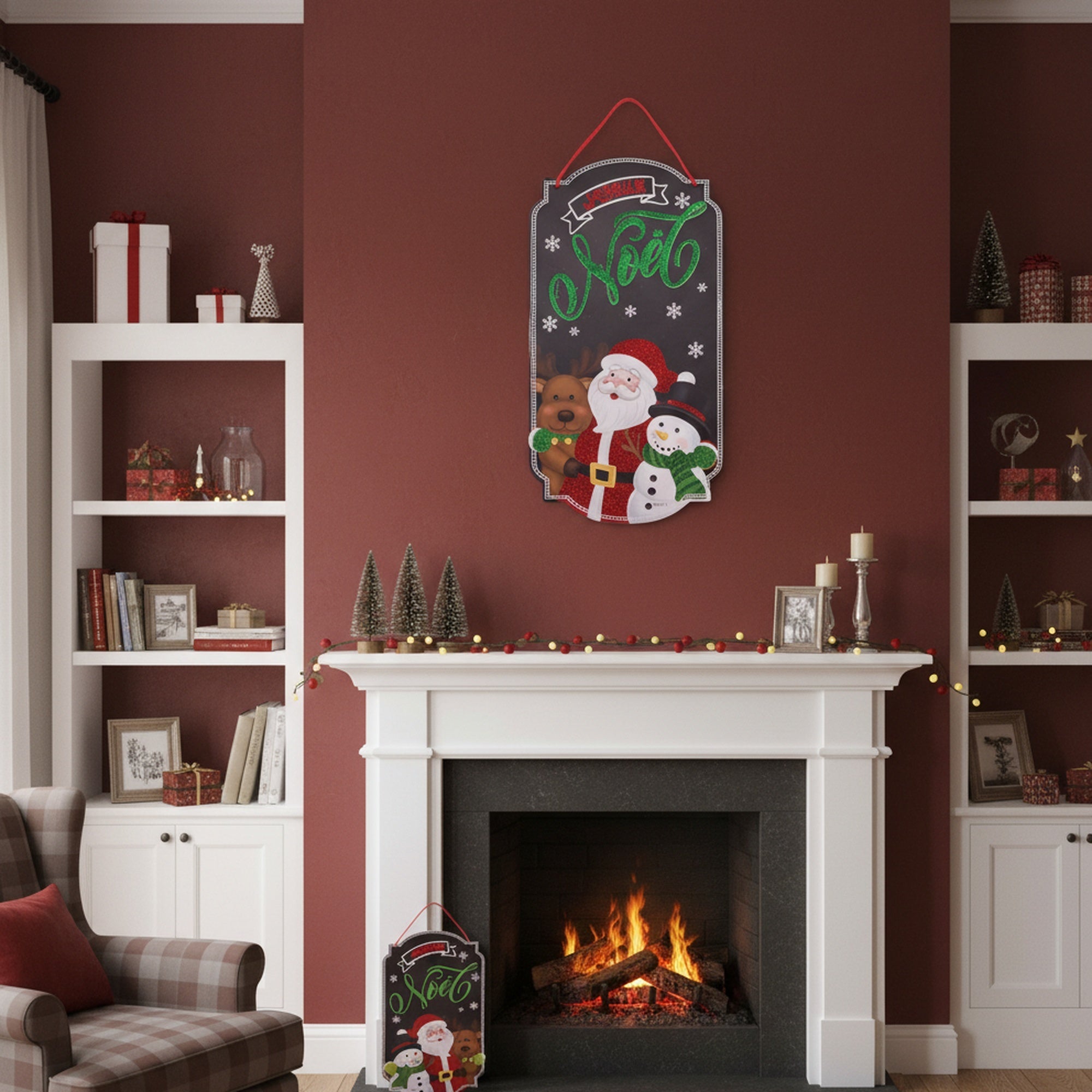 Foam Board Wall Decor Joyeux Noel, Christmas, Wall Decor, Holiday Decor- Set of 2