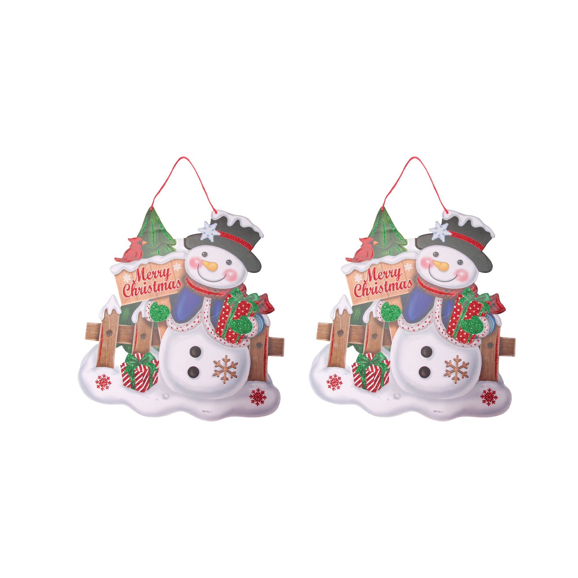 Foam Board Wall Decor Snowman with Merry Christmas Sign, Christmas, Wall Decor, Holiday Decor- Set of 2