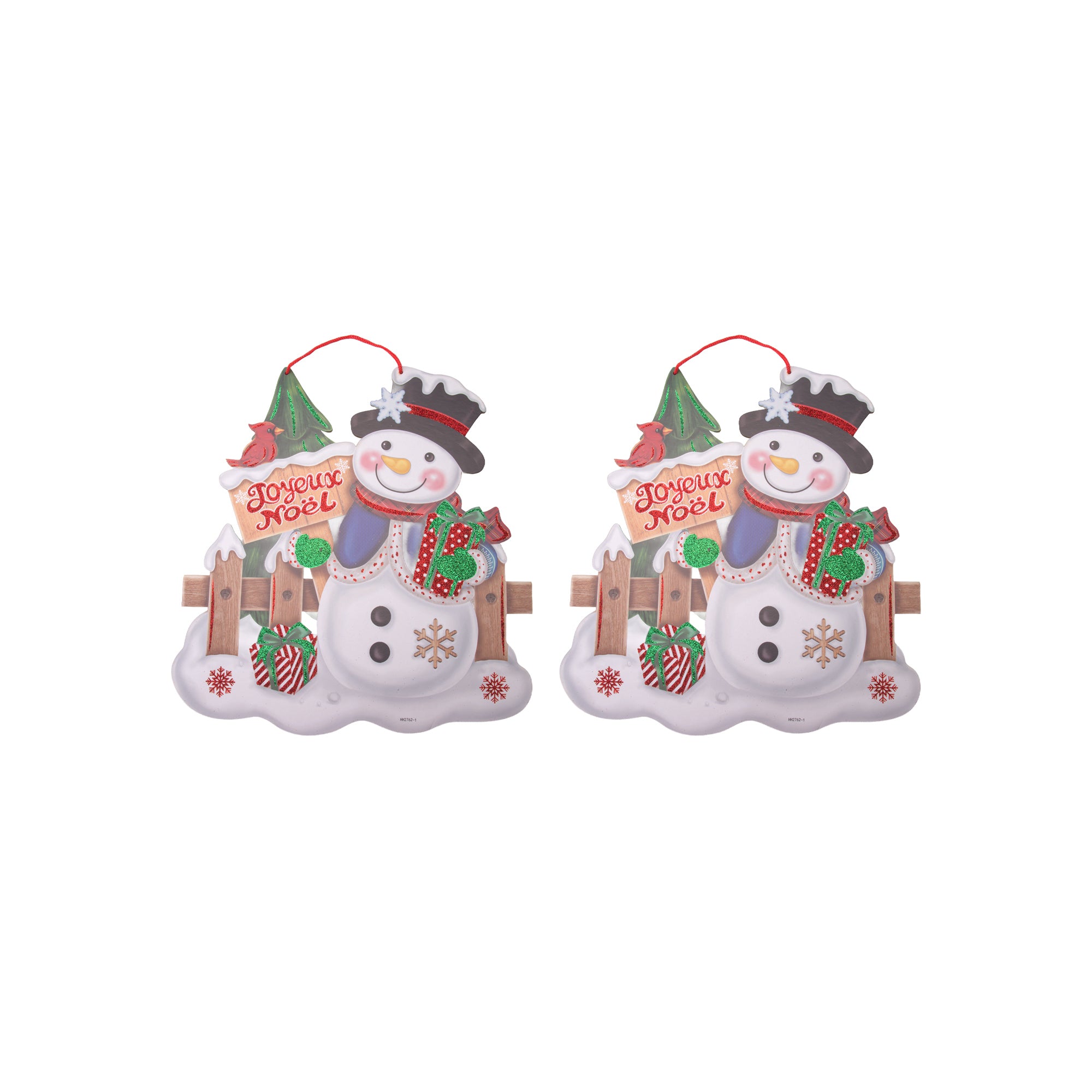 Foam Board Wall Decor Snowman with Joyeux Noel Sign, Christmas, Wall Decor, Holiday Decor- Set of 2