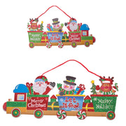 Foam Board Wall Decor Christmas Train, Christmas, Wall Decor, Holiday Decor- Set of 2
