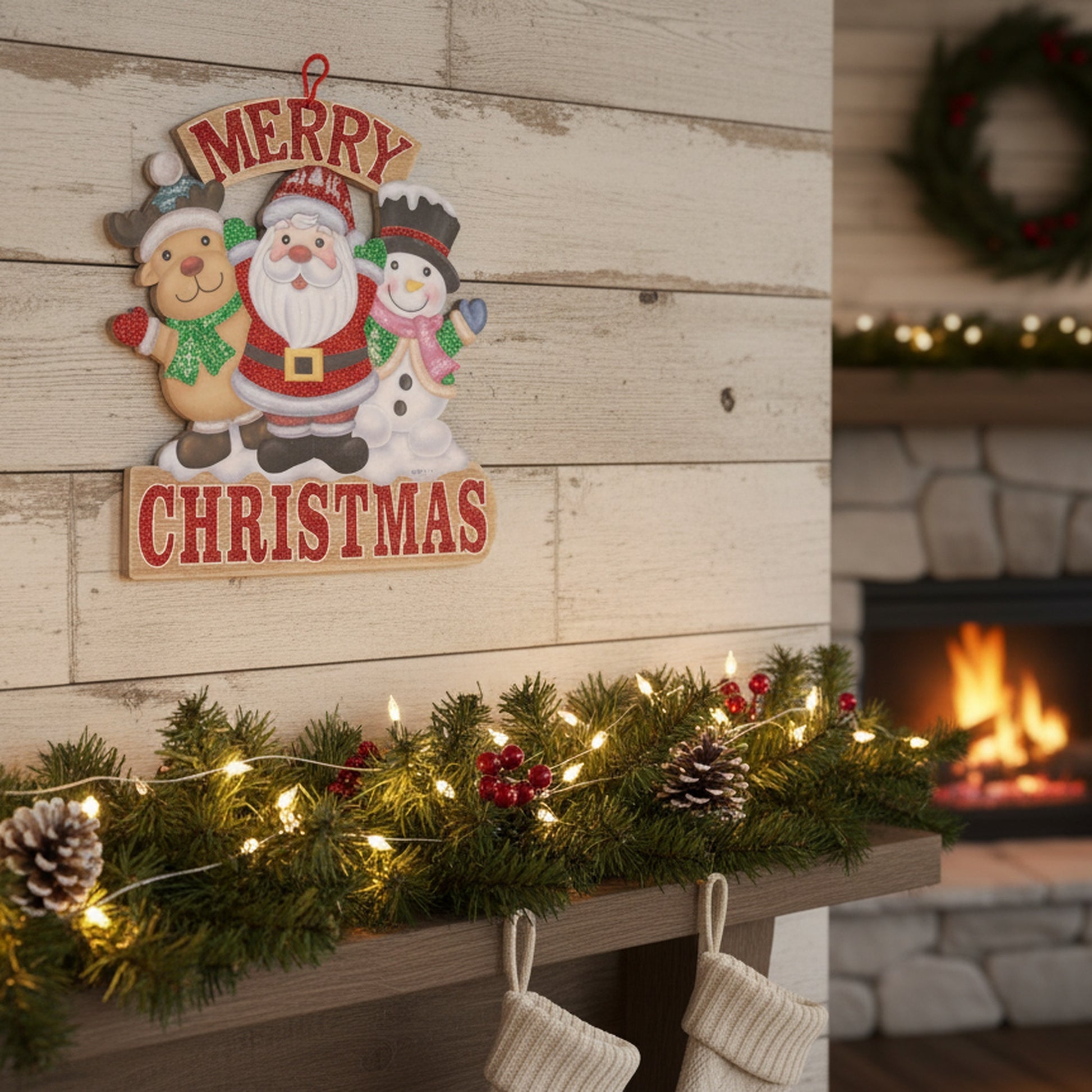 Foam Board Wall Decor Merry Christmas Cheer, Christmas, Wall Decor, Holiday Decor- Set of 2