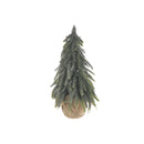 Pine Tree With Burlap Base (11") (Silver Glitter)