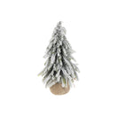 Pine Tree With Burlap Base (11") (Snow Covered)