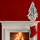 Pine Tree With Burlap Base (11") (Snow Covered)