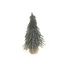 Pine Tree With Burlap Base (14") (Silver Glitter)