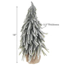 Pine Tree With Burlap Base (14") (Snow Covered)