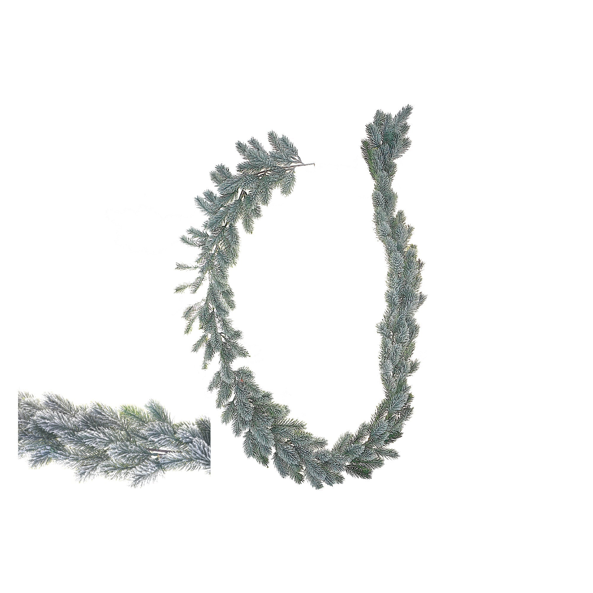 Snow Covered Pine Decorative Garland, Christmas Garland, Holiday Mantel Decor, Festive Winter Home Accent
