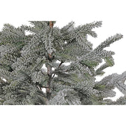 35 Inch Snow Covered Pine Tree with Burlap Base, Holiday Rustic Tabletop Decoration