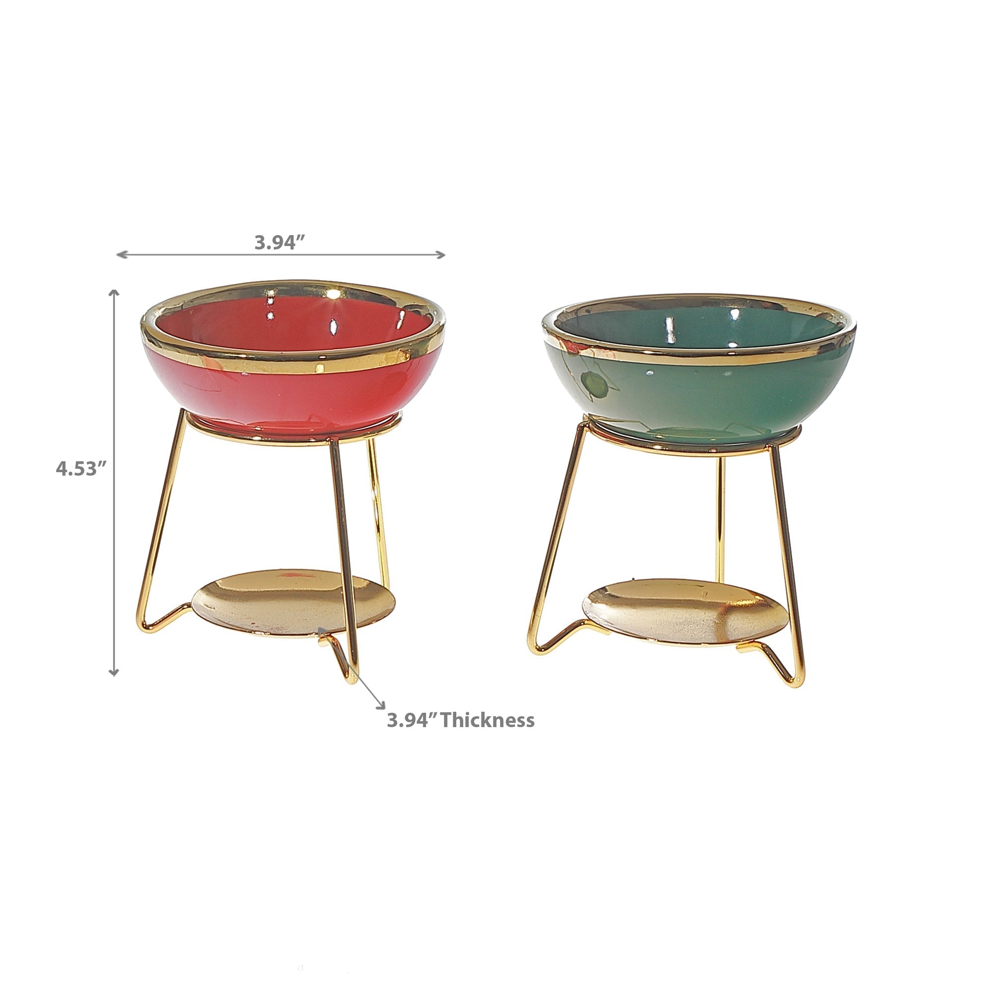 Ceramic Oil Burner With Stand Set of 2, Aromatherapy Oil Burner, Wax Melt Burner