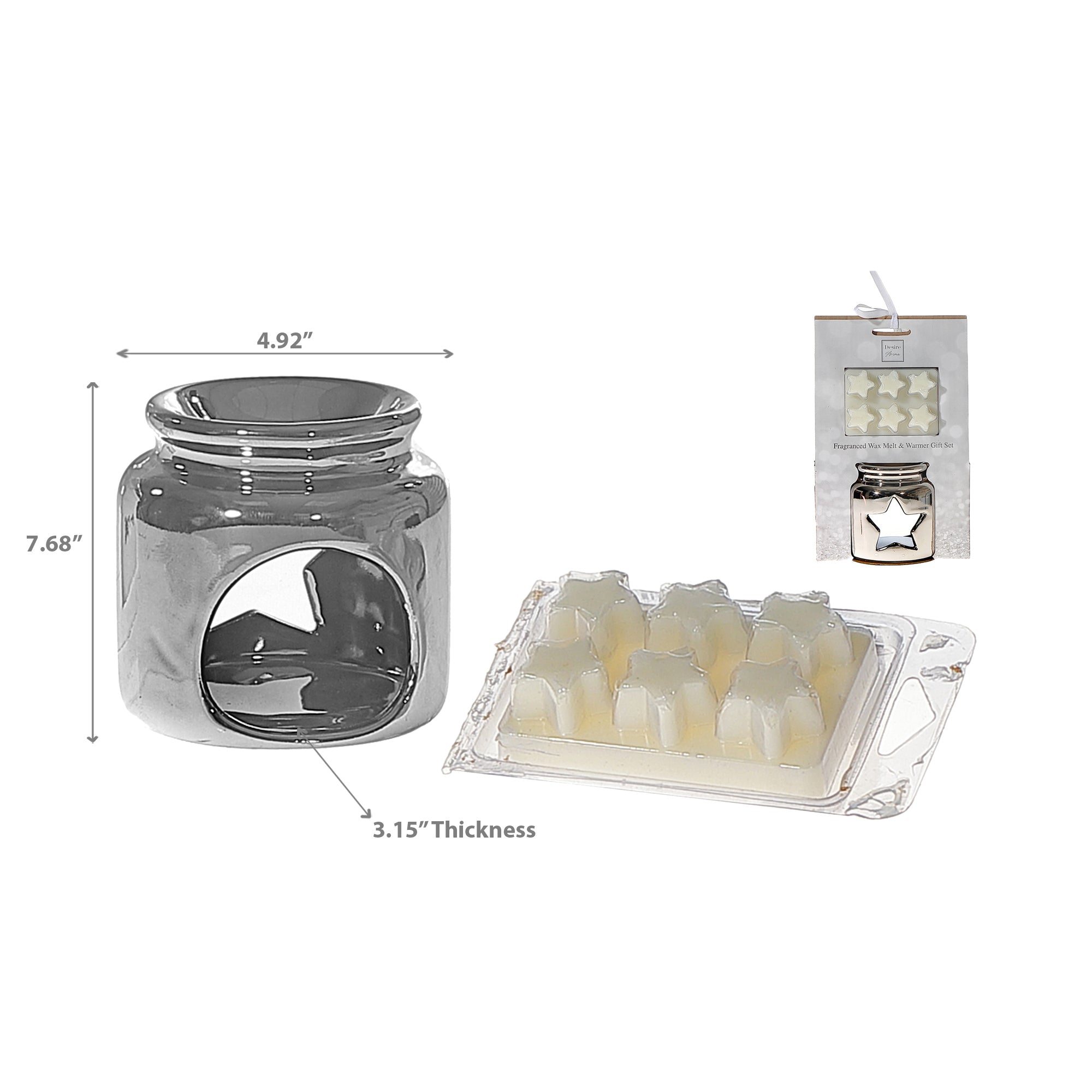 Ceramic Wax Melt Star Burner Set Vanilla, Wax Melt Burner, Aromatherapy Oil Burner