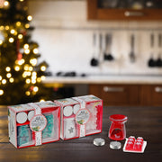Assorted Ceramic Star Wax Burner Gift Set - Set of 3, Holiday Candle Accessory, Christmas Home Decor, Festive Table Accent