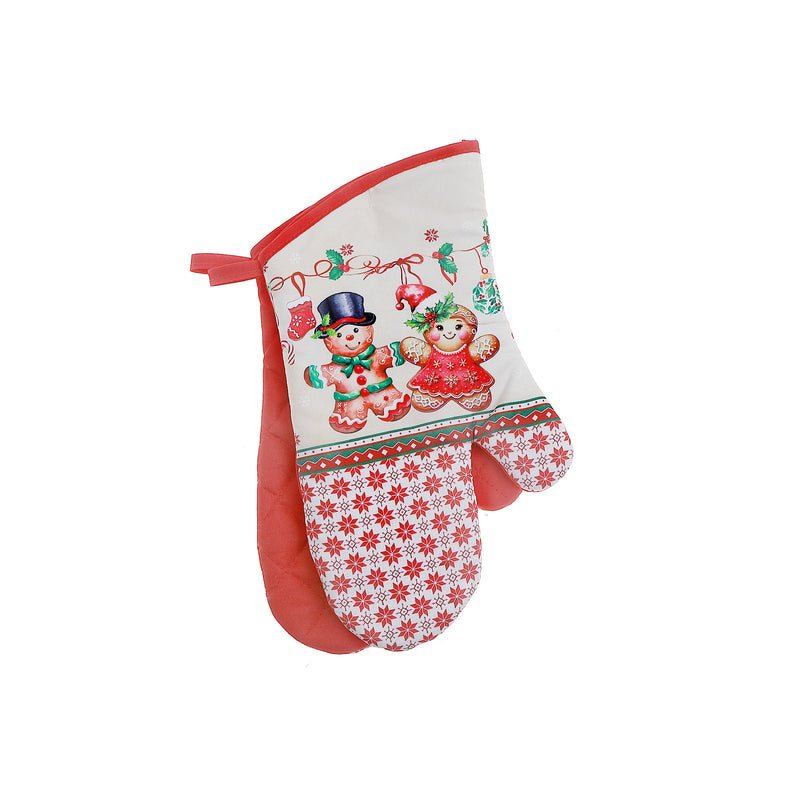 14" Oven Mitts (2Pcs) (Gingerbread) - Set of 2