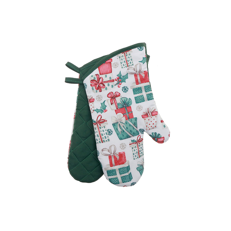 14" Oven Mitts (2Pcs) (Presents) - Set of 2