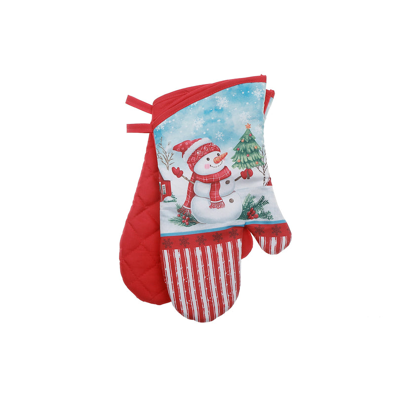 14" Oven Mitts (2Pcs) (Snowman) - Set of 2