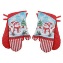 14" Oven Mitts (2Pcs) (Snowman) - Set of 2