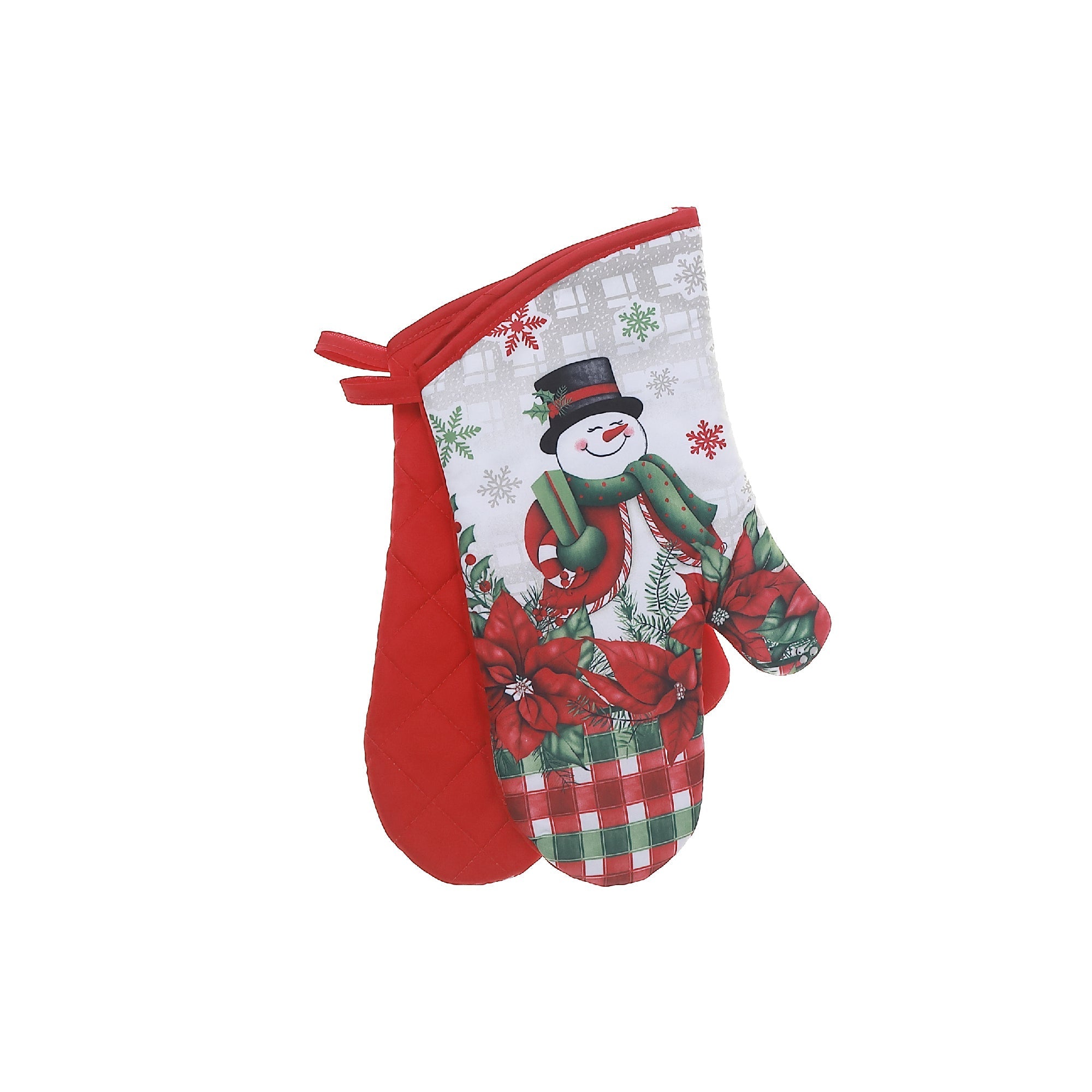 Christmas Snowman Oven Mitts, Heat Resistant Kitchen Oven Gloves, Baking Oven Mitts, Holiday Kitchen Decor 2 Pieces - Set Of 2