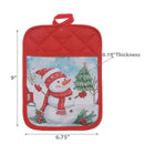 Pot Holder With Pocket (Snowman) - Set of 6