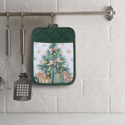 Pot Holder with Pocket Set of 6 Christmas Tree – Christmas Kitchen Linens, Holiday Cooking Accessory, Festive Hot Pad