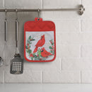 Pot Holder With Pocket (Cardinals Perched On Wreath) - Set of 6