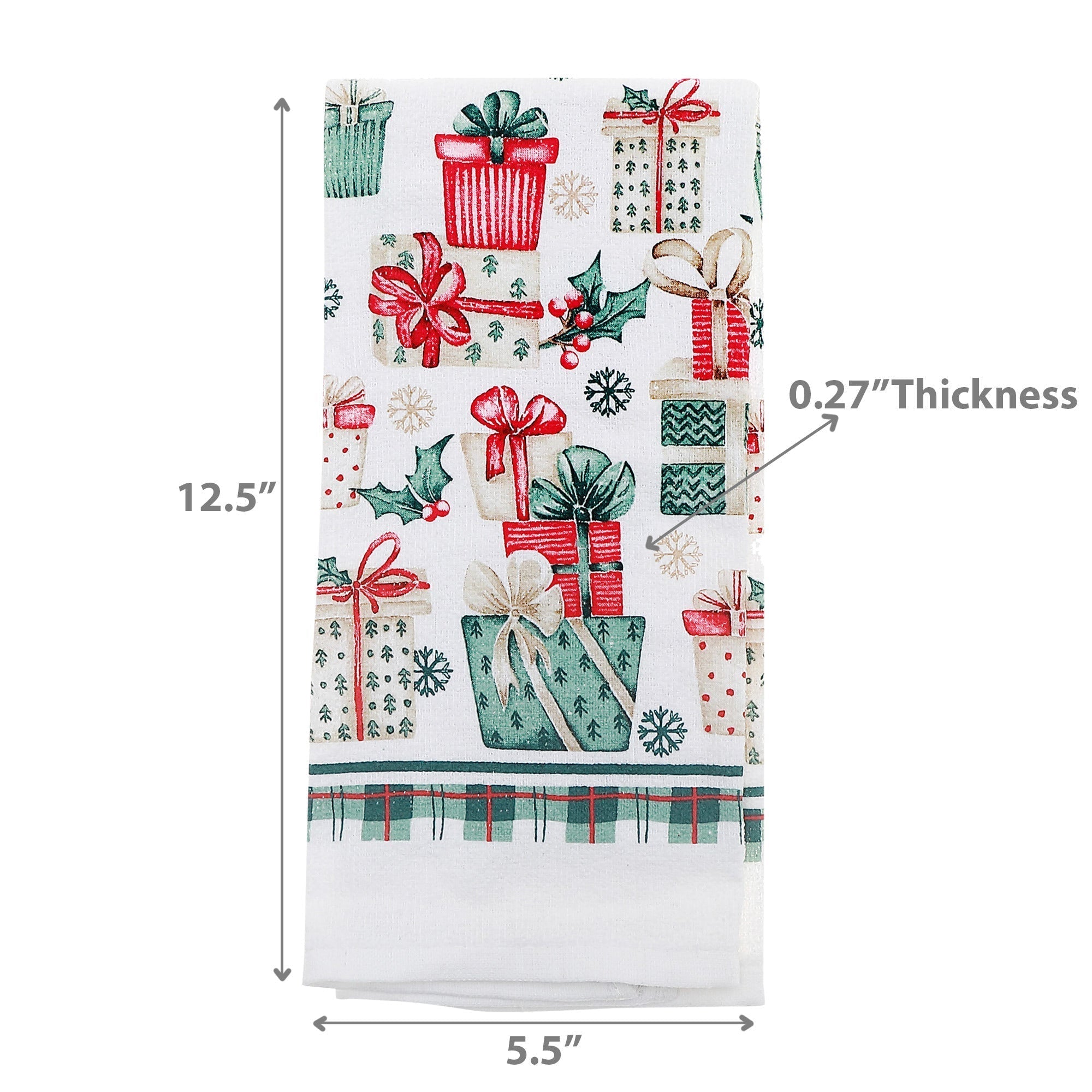 Hand Towel Set of 6 Presents – Christmas Kitchen Linens, Holiday Hand Towel, Festive Cooking & Baking Accessory