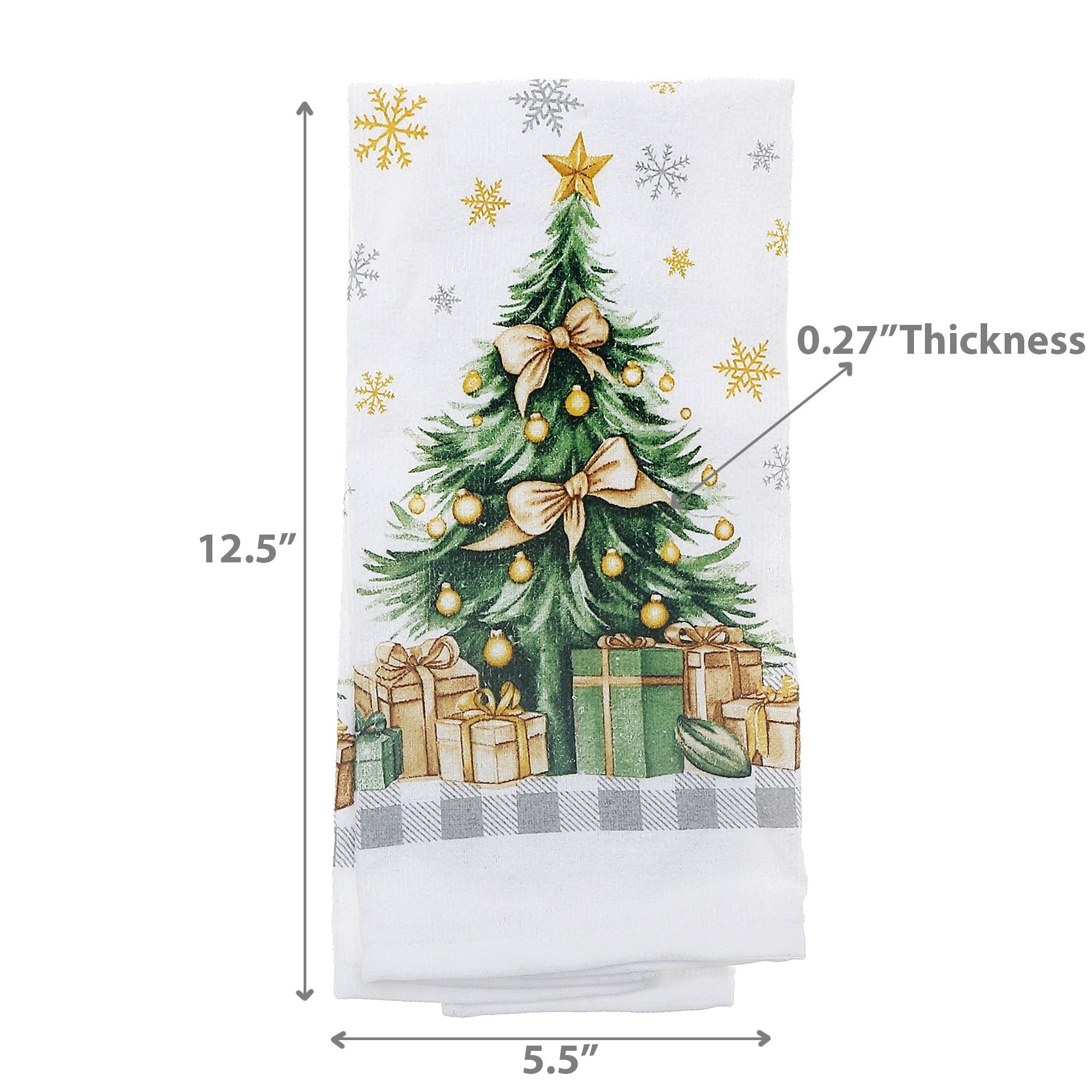 Hand Towel Set of 6 Christmas Tree – Christmas Kitchen Linens, Holiday Hand Towel, Festive Cooking & Baking Accessory