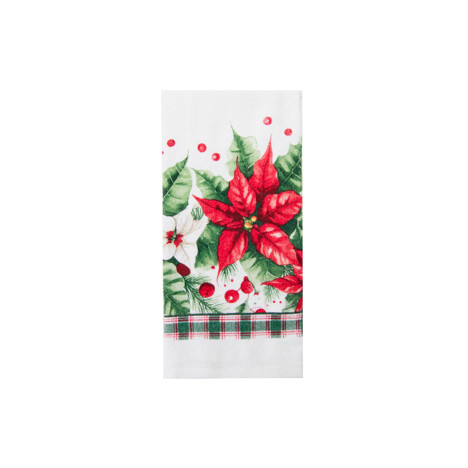 Hand Towel Blooming Poinsettia, Christmas, Kitchen Towel, Holiday Decor- Set of 6