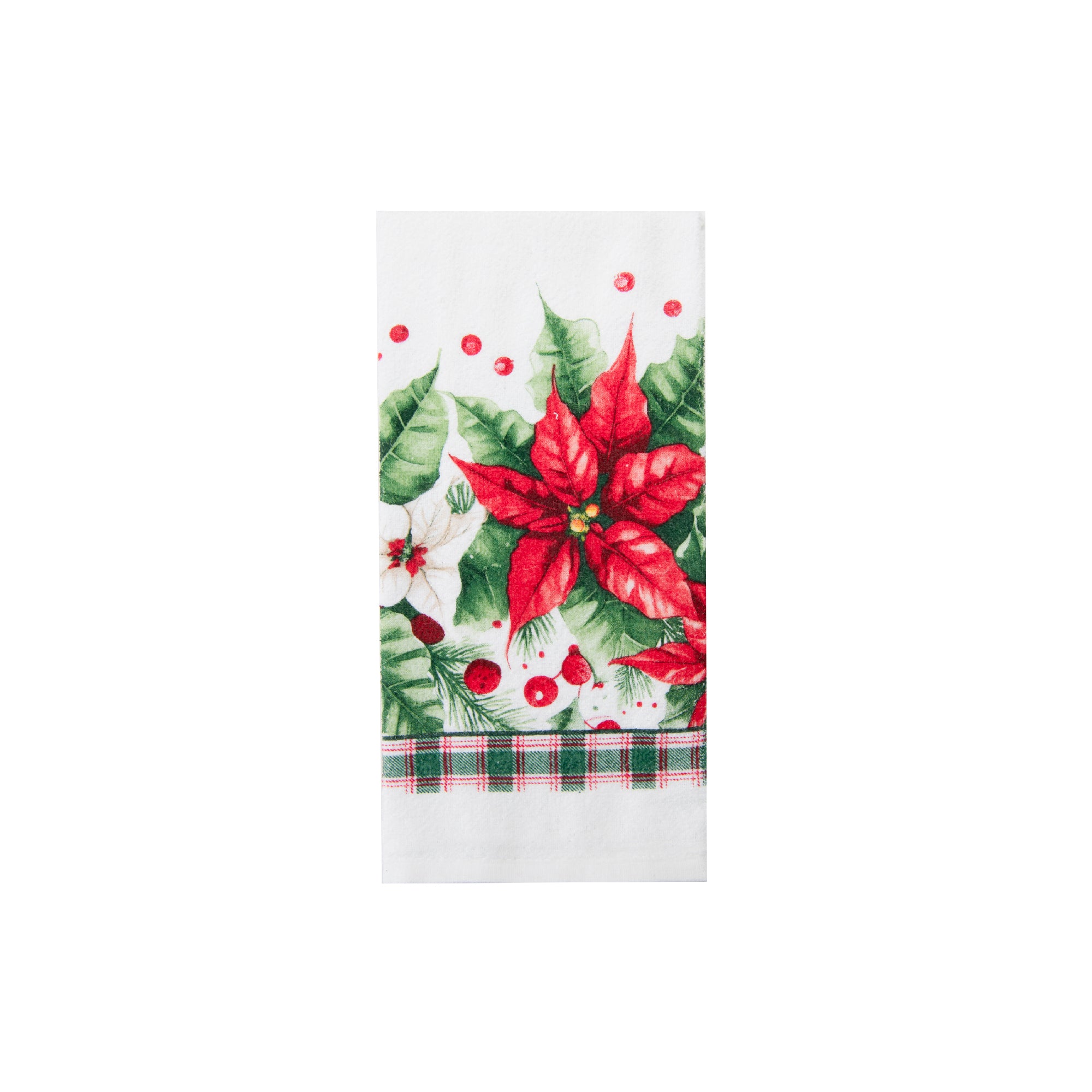 Hand Towel Blooming Poinsettia, Christmas, Kitchen Towel, Holiday Decor- Set of 6