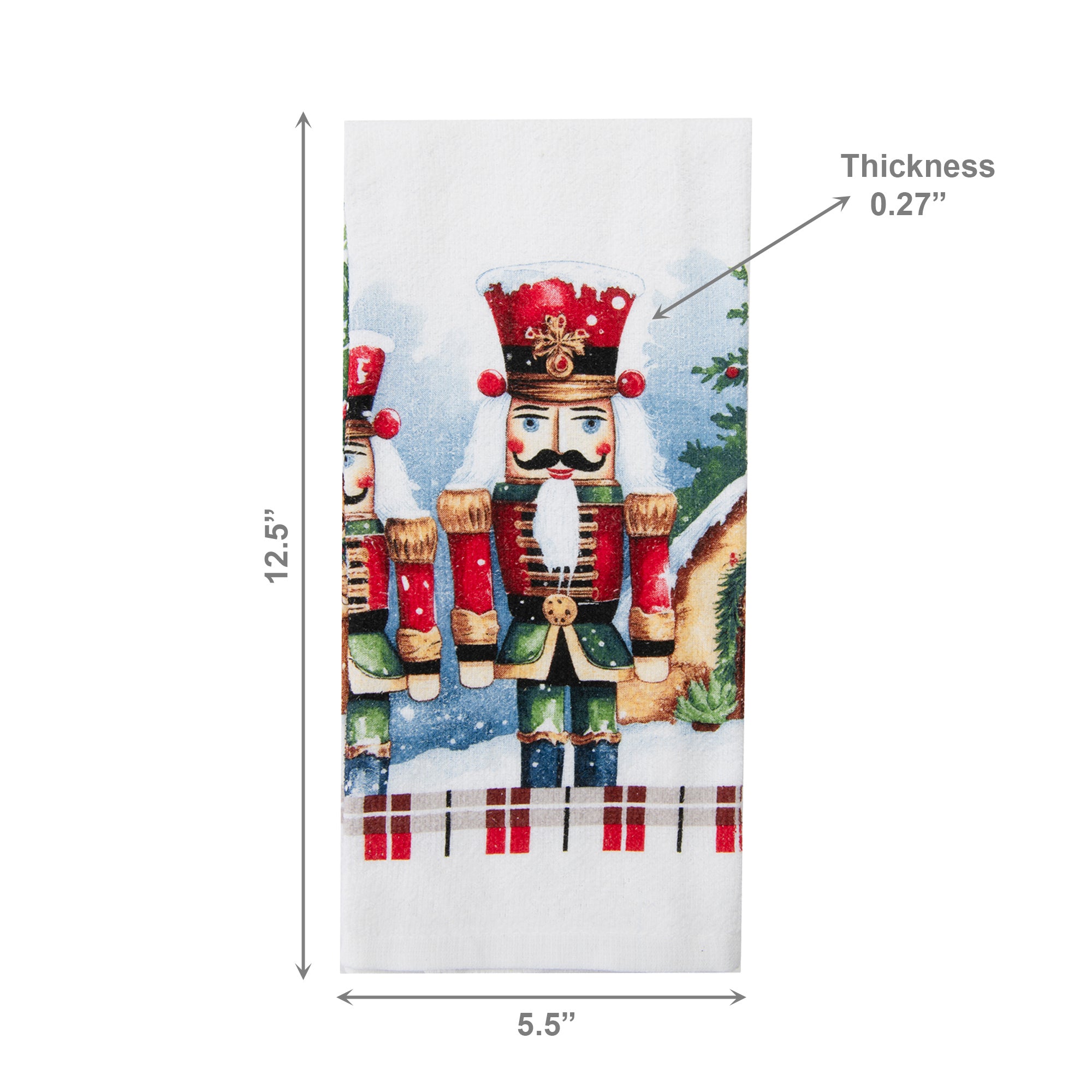 Hand Towel Nutcracker Twin, Christmas, Kitchen Towel, Holiday Decor- Set of 6