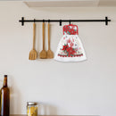 Tie Hand Towel (Poinsettia W/ Ornaments) - Set of 2