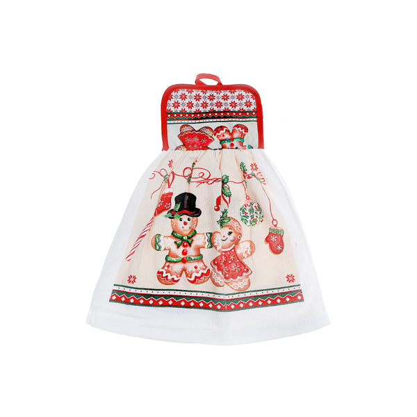 Tie Hand Towel (Gingerbread) - Set of 2