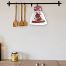 Tie Hand Towel Poinsettia - Set of 2