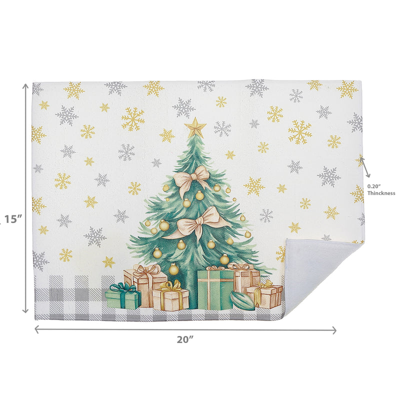Microfibre Drying Mat (Christmas Tree) - Set of 2