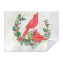 Microfibre Drying Mat (Cardinals Perched On Wreath) - Set of 2