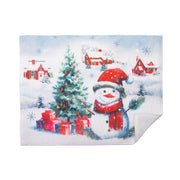 Microfiber Drying Mat Snowman with Tree, Christmas, Kitchen Towel, Holiday Decor- Set of 2