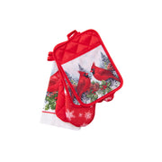 5 Piece Kitchen Set Double Cardinal, Christmas, Holiday Decor