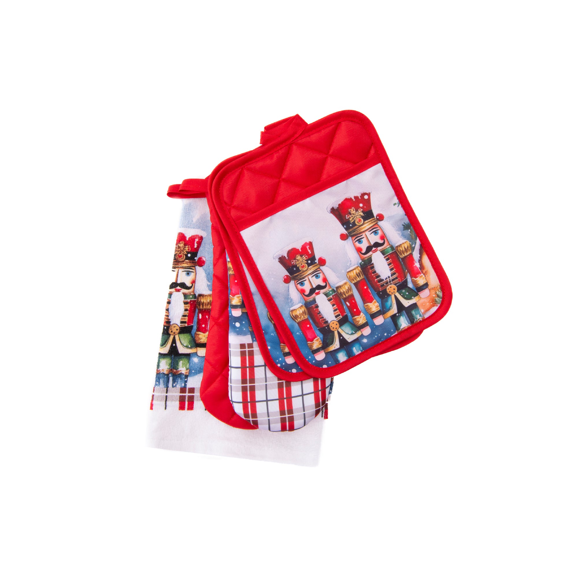 5 Piece Kitchen Set Nutcracker Twin, Christmas, Holiday Decor