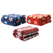 Holiday Print Flannel Fleece Throw Assorted 59 X 79, Throw Blanket, Holiday Decor