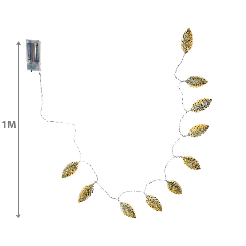 Led String Light 10L Pine Cones Décor