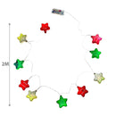 Led String Light 10L Metallic Stars Décor