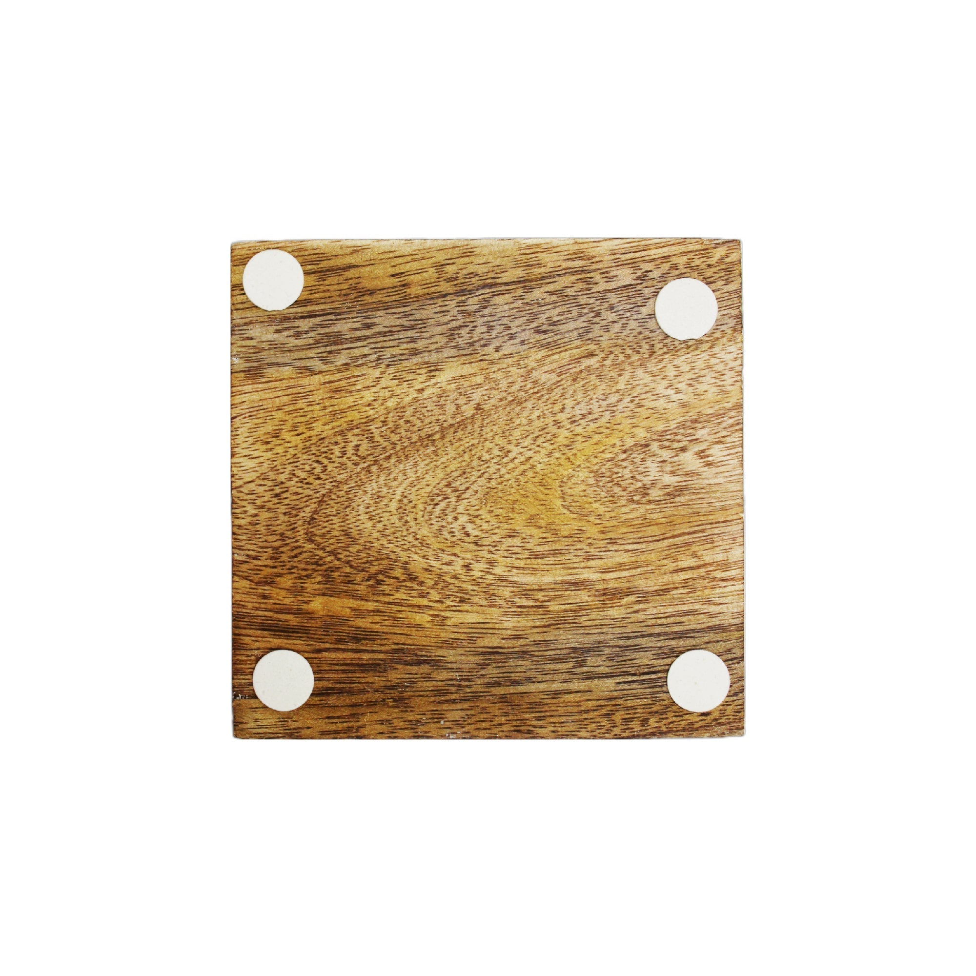 Set of 4 Wooden Enamel Coasters Believe In The Magic Of Christmas Holiday Drink Coasters