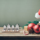 Christmas Metal Star Tree 4 Tealight Holder (Silver)