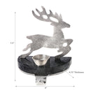 Christmas Reindeer With Tealight Stocking Holder (Silver)