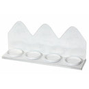 Metal Running Deer With 4 Tealight Holder (White)