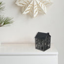 Black Metal House Tealight Holder (Large)
