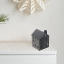 Black Metal House Tealight Holder (Medium)