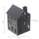 Black Metal House Tealight Holder (Medium)