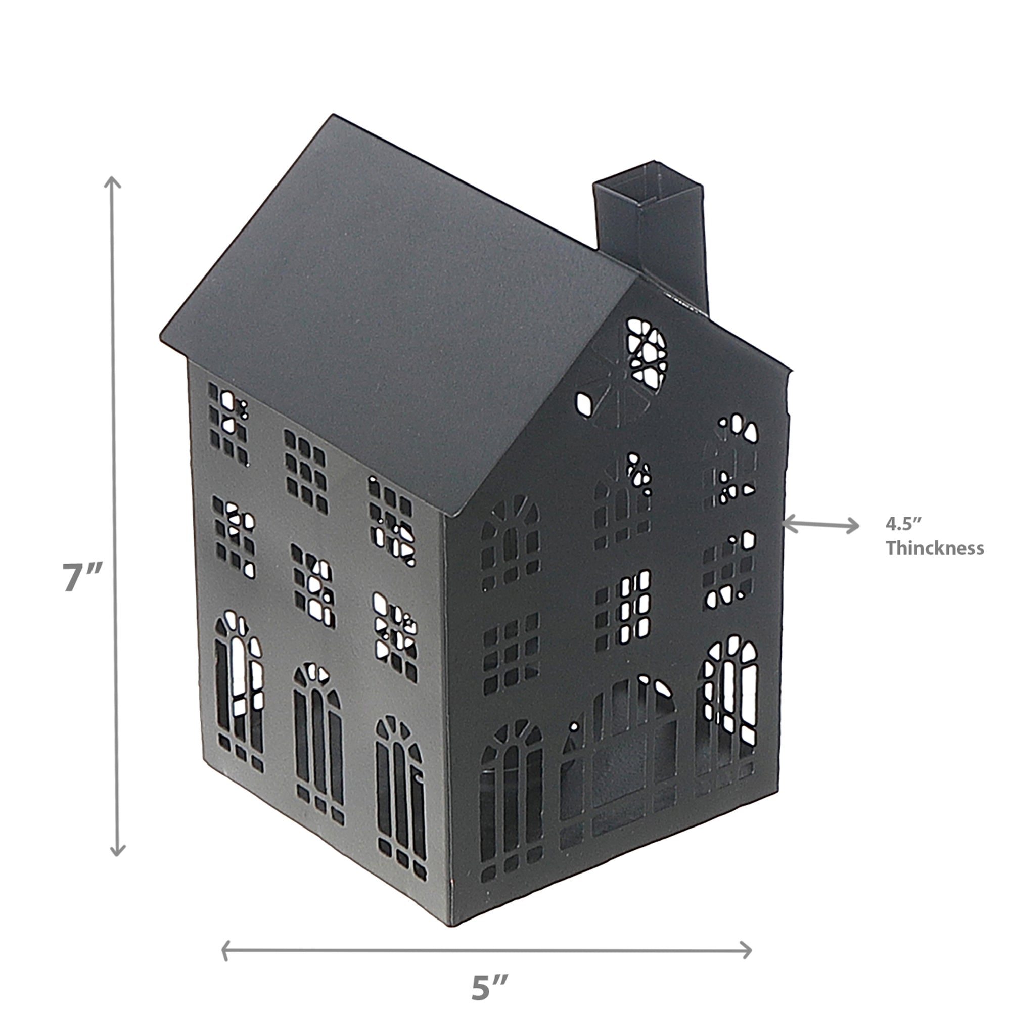 Medium Black Metal House Tealight Holder, Christmas Decor, Holiday Candle Holder, Festive Table Accent