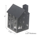 Black Metal House Tealight Holder (Small) - Set of 2