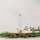White Layer Tree With Acacia Base Large