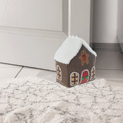 Gingerbread House Door Stopper – Christmas Home Décor, Holiday Decoration, Festive Door Wedge